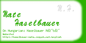 mate haselbauer business card